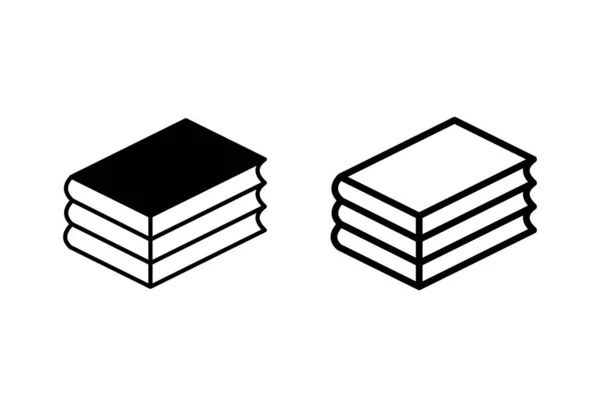 图书馆图标设置在白色背景上 图书图标向量 — 图库矢量图片