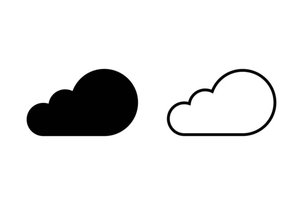 Wolkensymbole Setzen Vektor Auf Weißem Hintergrund Cloud Computing — Stockvektor
