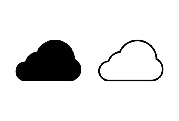 Icônes Cloud Définir Vecteur Sur Fond Blanc Informatique Nuage Ico — Image vectorielle