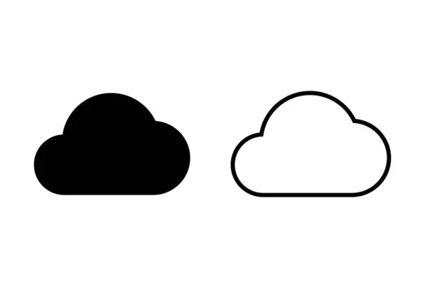 Icônes Cloud Définir Vecteur Sur Fond Blanc Informatique Nuage Ico — Image vectorielle
