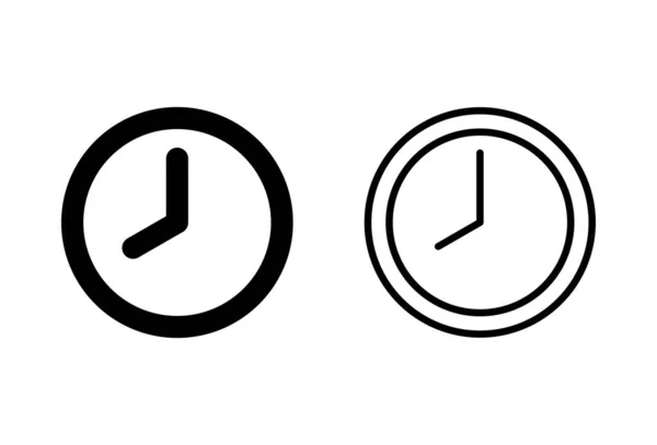 Iconos Reloj Establecidos Sobre Fondo Blanco Icono Tiempo Vector Reloj — Archivo Imágenes Vectoriales