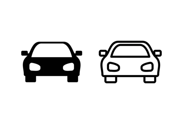 Εικονίδια Αυτοκινήτου Λευκό Φόντο Αυτοκίνητο Εικονίδιο Vecto — Διανυσματικό Αρχείο