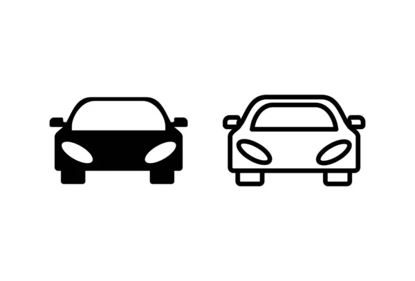 Иконки Автомобилей Установлены Белом Фоне Автомобильная Иконка — стоковый вектор