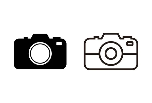 Camera Pictogrammen Geïsoleerd Witte Achtergrond Camera Symbool Camera Vector Ico — Stockvector