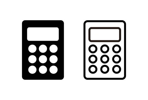 Iconos Calculadora Establecidos Sobre Fondo Blanco Calculadora Vector Ico — Archivo Imágenes Vectoriales