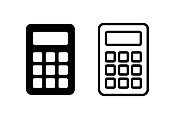 Iconos Calculadora Establecidos Sobre Fondo Blanco Calculadora Vector Ico — Archivo Imágenes Vectoriales