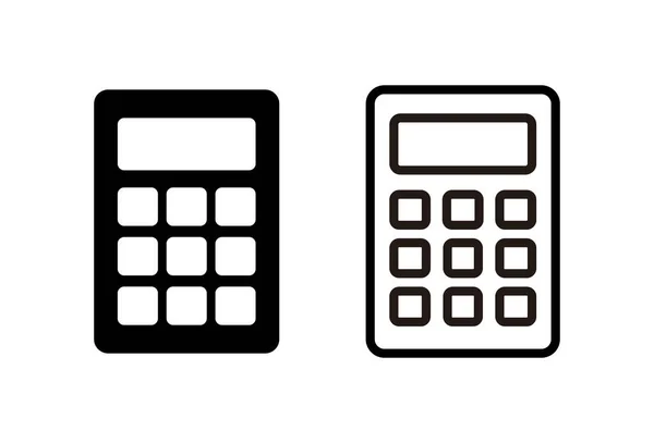 Iconos Calculadora Establecidos Sobre Fondo Blanco Calculadora Vector Ico — Archivo Imágenes Vectoriales