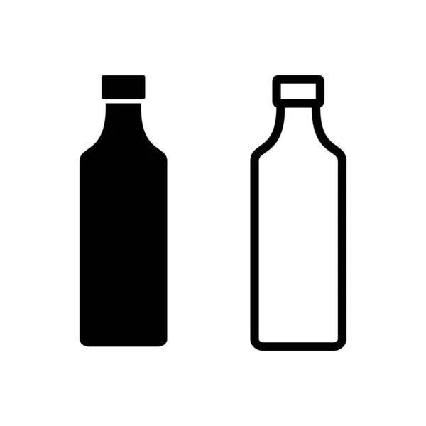 Flaschensymbole Auf Weißem Hintergrund Flaschensymbol Trendigen Flachdesig — Stockvektor