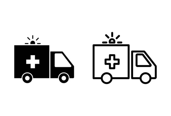 Иконы Ambulance Белом Фоне Ambulance Icon Dead — стоковый вектор