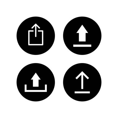 Simgeleri yükle. İşaret simgesini yükle. Gönderme düğmesi. Sembol yükle