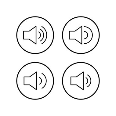 Hoparlör simgeleri hazır. Cilt simgesi. Hoparlör ikon vektörü. Ses. Soun.