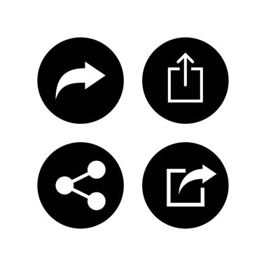 Paylaşım simgeleri ayarlandı. Paylaşım vektörü ico