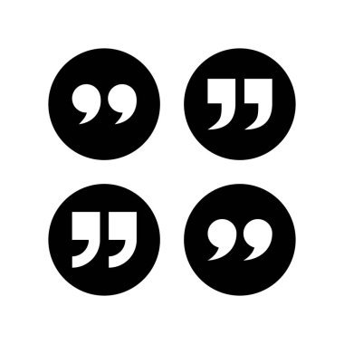 Quote icons set. Quote sign icon. Quotation mark symbol clipart
