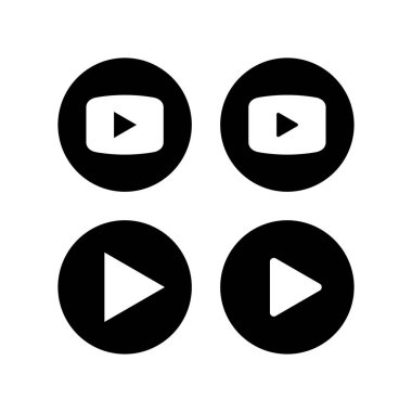 Simgeleri oynat. Düğme vektör simgesini oynat. Video simgesi vektosu