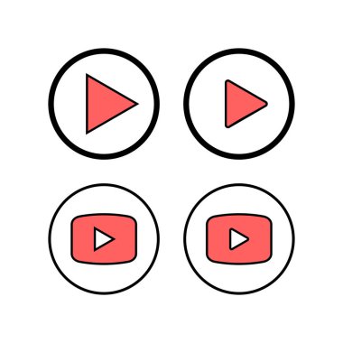 Simgeleri oynat. Düğme vektör simgesini oynat. Video simgesi vektosu