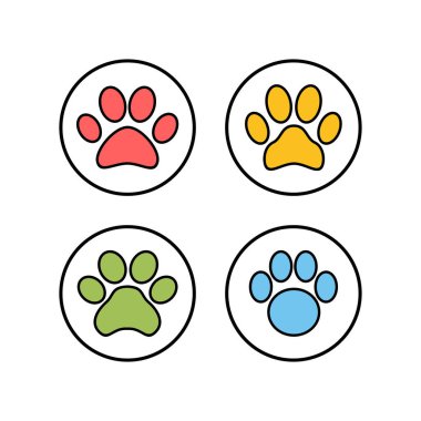 Pençe simgeleri hazır. Paw Print ico