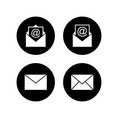 Posta simgeleri ayarlandı. E- posta simgesi. Zarf çizimi. İleti
