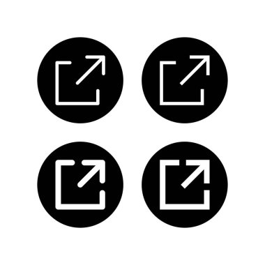 Dış bağlantı sembolü vektör simgeleri ayarlandı. Bağlantı simgesi. Bağlantı vektör simgesi. Hiper bağlantı zinciri simgesi