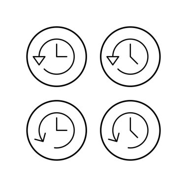 Tarih simgeleri ayarlandı. Geçmiş vektörü ico