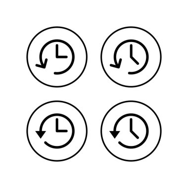 Tarih simgeleri ayarlandı. Geçmiş vektörü ico