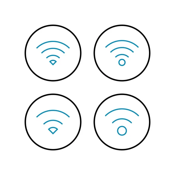 Wifi Icons Eingestellt Signalvektorsymbol Funk Und Wifi Symbol Oder Zeichen — Stockvektor