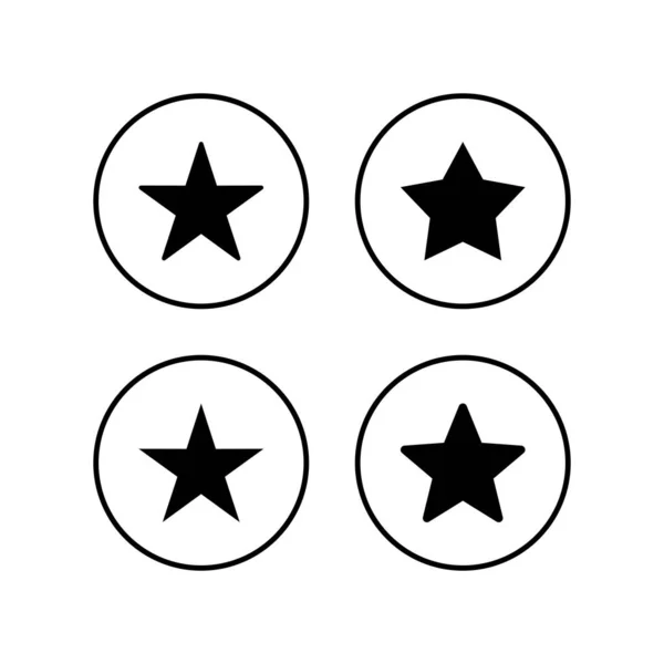 Star Icons Set Star Vector Icon Rating Symbo — Stock Vector