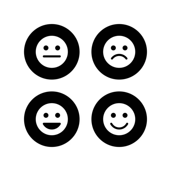 Set Icone Del Sorriso Icona Vettoriale Del Sorriso Emoticon Icon — Vettoriale Stock