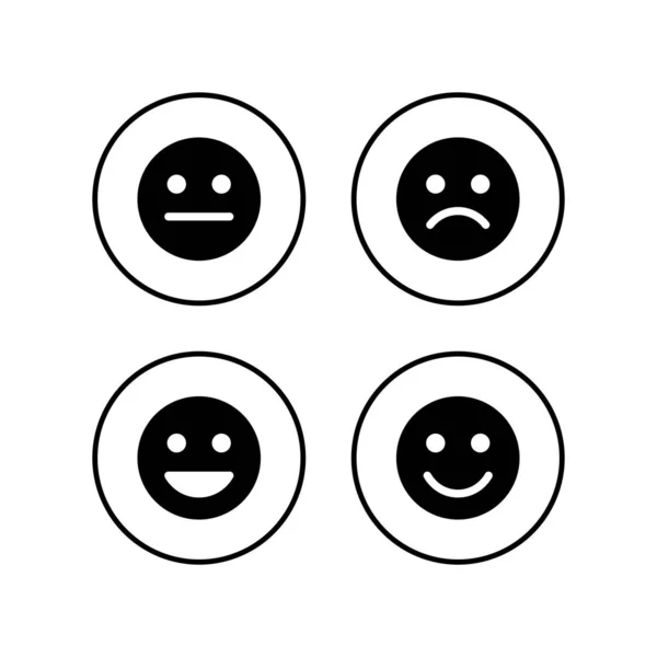 Усміхнені Ікони Готові Ікона Вектора Посмішки Эмотикон Вектор Икона Емодж — стоковий вектор