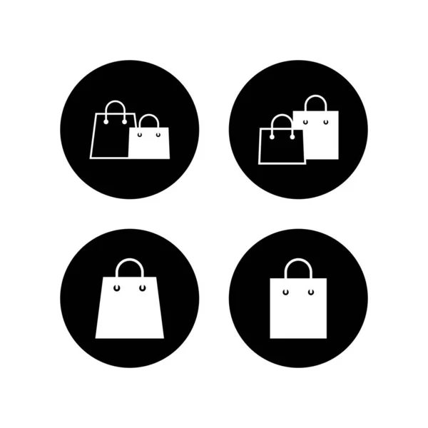 Shopping Bag Icons Set Vorhanden Einkaufstüten Vektor — Stockvektor