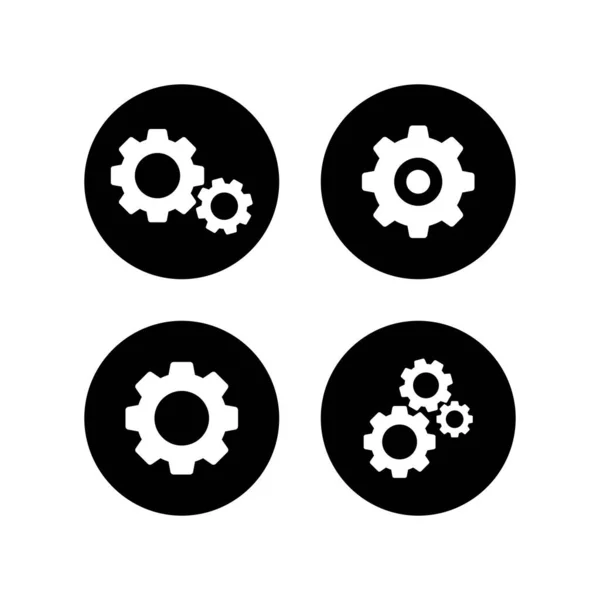 Establecer Iconos Establecidos Establecer Icono Vector Cog Settings Icon Symbol — Archivo Imágenes Vectoriales