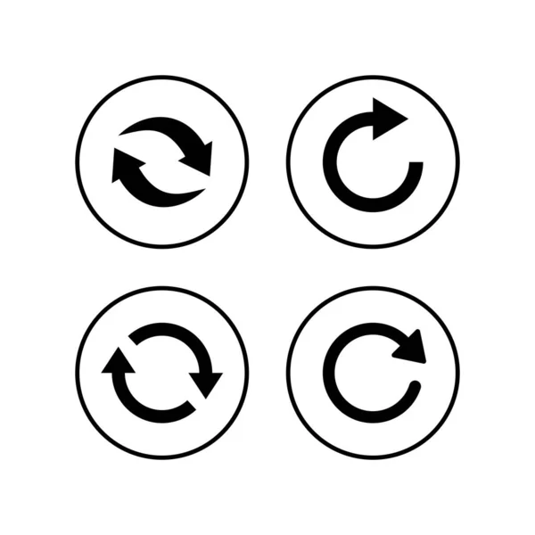 Rafraîchissez Icônes Ensemble Recharger Vecteur Icône Mise Jour Icône Convertir — Image vectorielle