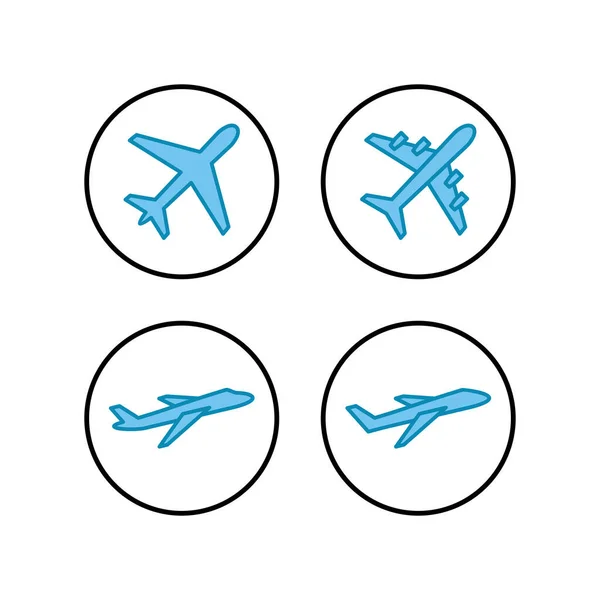 아이콘 Aeroplane Vector Icon 운송의 요소에 휴일의 — 스톡 벡터