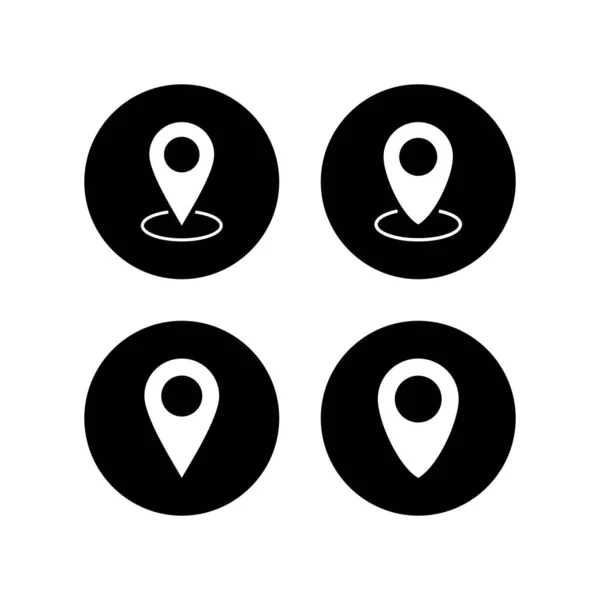 Conjunto Iconos Pin Icono Ubicación Icono Puntero Mapa Punto Localizador — Archivo Imágenes Vectoriales