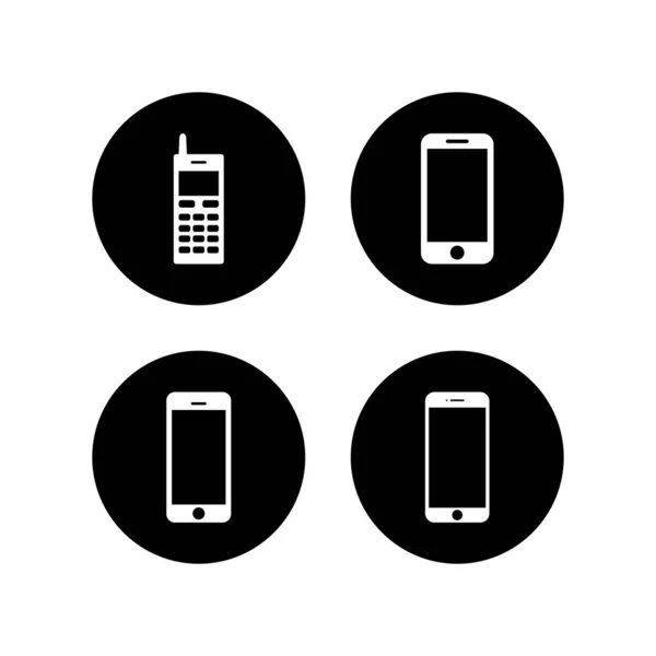 Conjunto Iconos Telefónicos Teléfono Icono Vector Paquete Símbolos Teléfono Móvil — Vector de stock