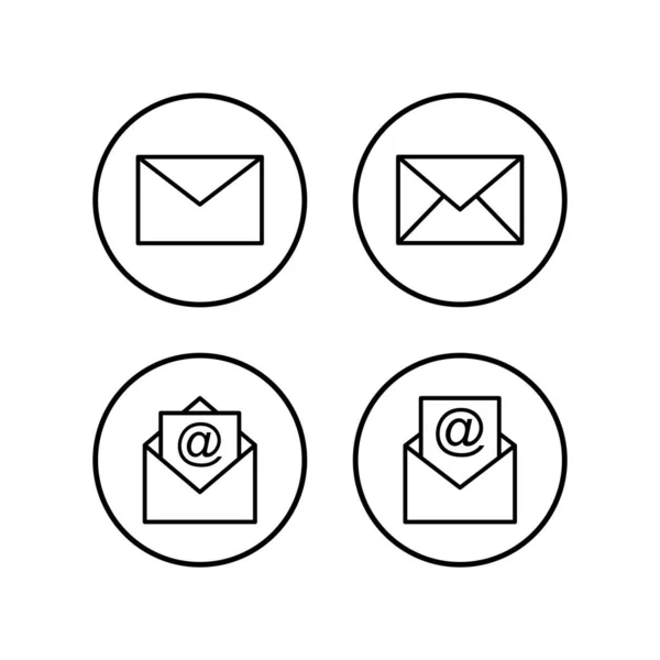 Mail Icons Set Mail Icon Envelope Illustration Messag — Stock Vector