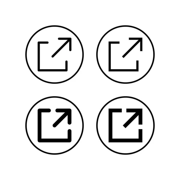 Extern Länk Symbol Vektor Ikoner Set Länkikonen Länka Vektor Ikon — Stock vektor