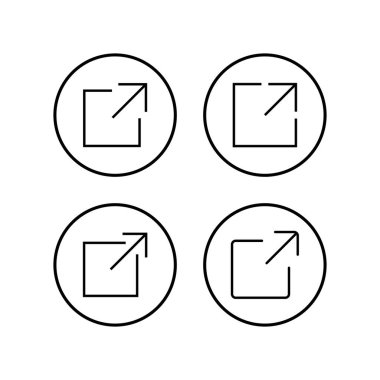 Bağlantı simgeleri ayarlandı. Bağlantı vektör simgesi. Dış bağlantı sembolü vektör simgesi. Hiper Bağlantı simgesi