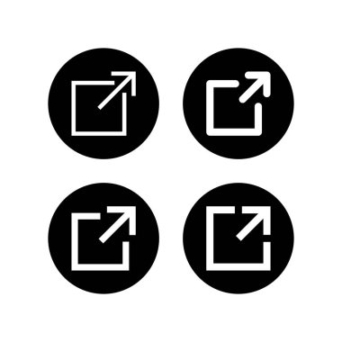 Bağlantı simgeleri ayarlandı. Bağlantı vektör simgesi. Dış bağlantı sembolü vektör simgesi. Hiper Bağlantı simgesi