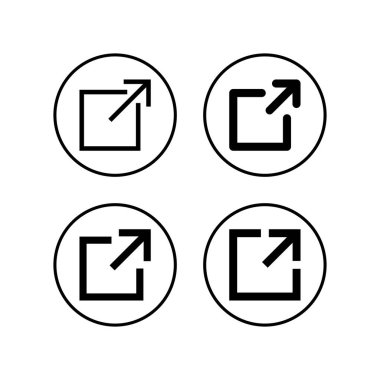 Bağlantı simgeleri ayarlandı. Bağlantı vektör simgesi. Dış bağlantı sembolü vektör simgesi. Hiper Bağlantı simgesi