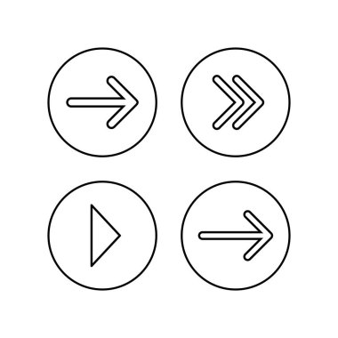 Ok simgeleri ayarlandı. Ok sembolü. Ok vektörü ico