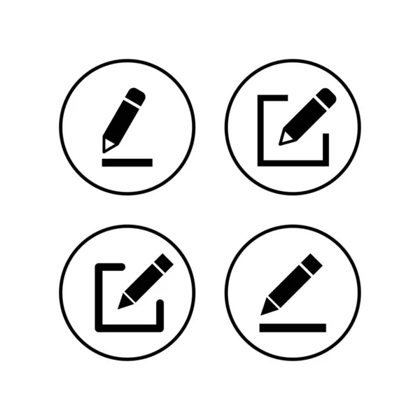 Edit Icons Set Pencil Icon Sign Icon Vecto — Stock Vector