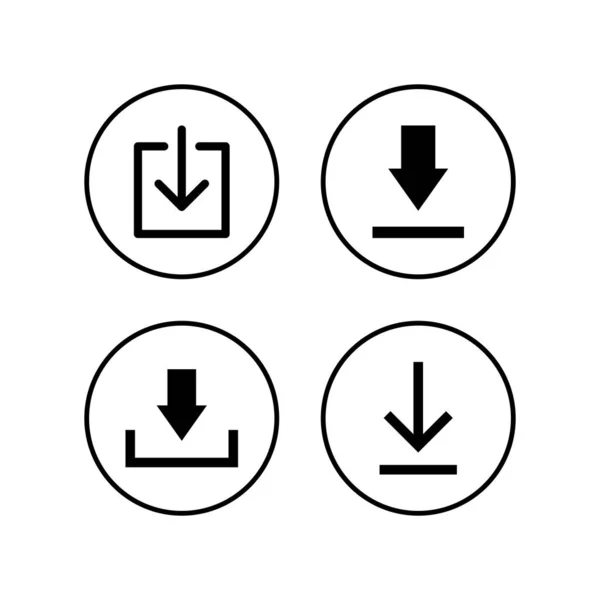 Télécharger Icônes Ensemble Téléchargement Vector Ico — Image vectorielle