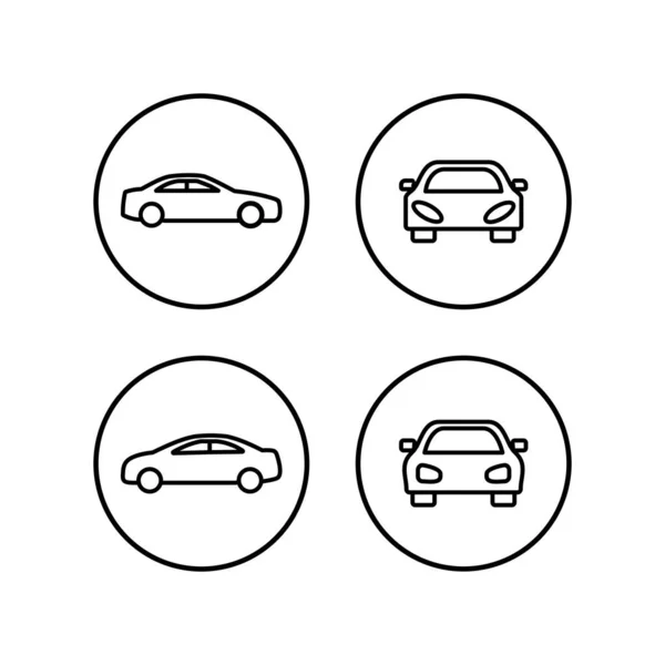 Conjunto Iconos Del Coche Icono Del Coche Vecto — Archivo Imágenes Vectoriales