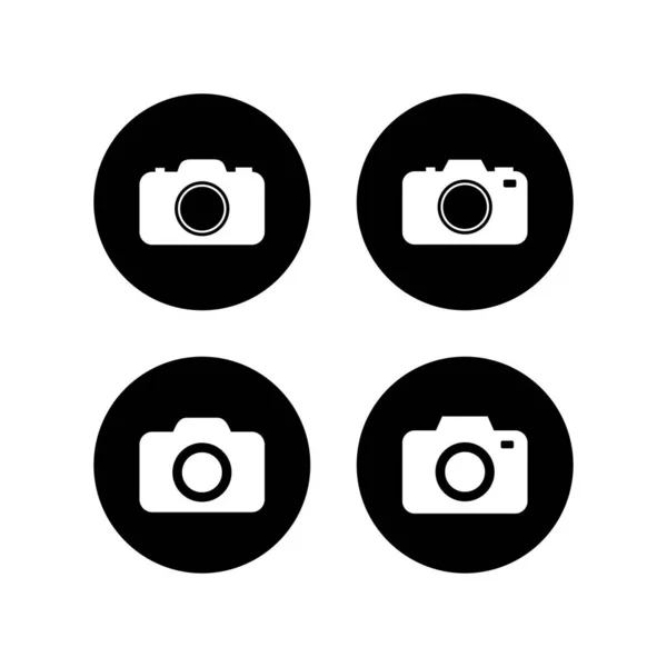 Camera Pictogrammen Ingesteld Camera Symbool Camera Vector Ico — Stockvector