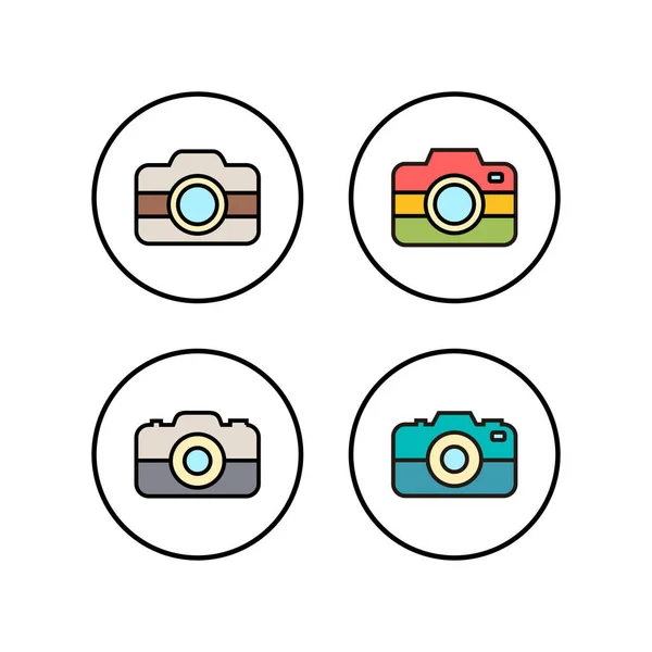 Camera Icons Set Camera Symbol Camera Vector Ico — Stock Vector