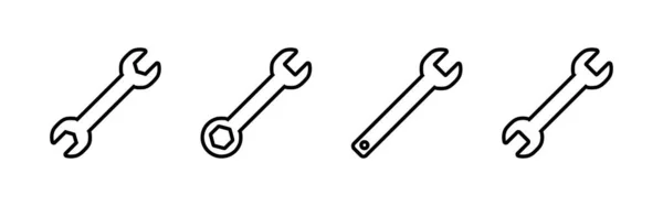 Sada Klíčů Vektorová Ikona Klíče Spanner Symbo — Stockový vektor