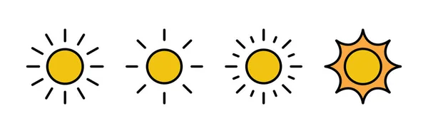 Sun Icons Set Sun Vector Ico — Stock Vector