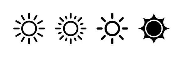 Sonnensymbole Gehen Unter Sonnenvektor — Stockvektor