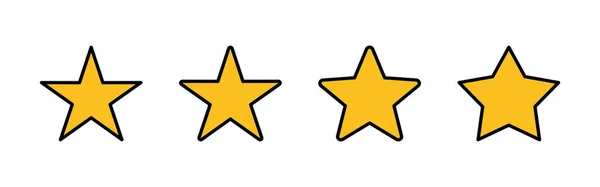 Star Icons Set Star Vector Icon Rating Symbo — Stock Vector