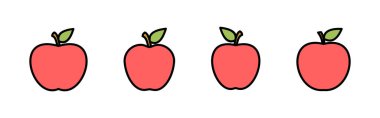 Elma simgeleri ayarlandı. Elma vektörü ico